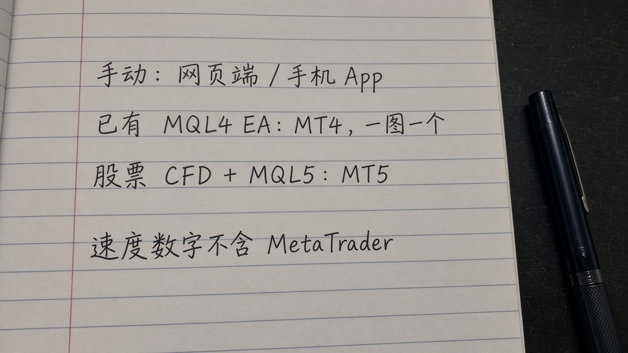 嘉盛 MT4、MT5 与自研平台怎么选？按手动交易、EA 与分析需求比较